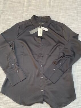 Banana Republic Black Long-Sleeve Button Shirt